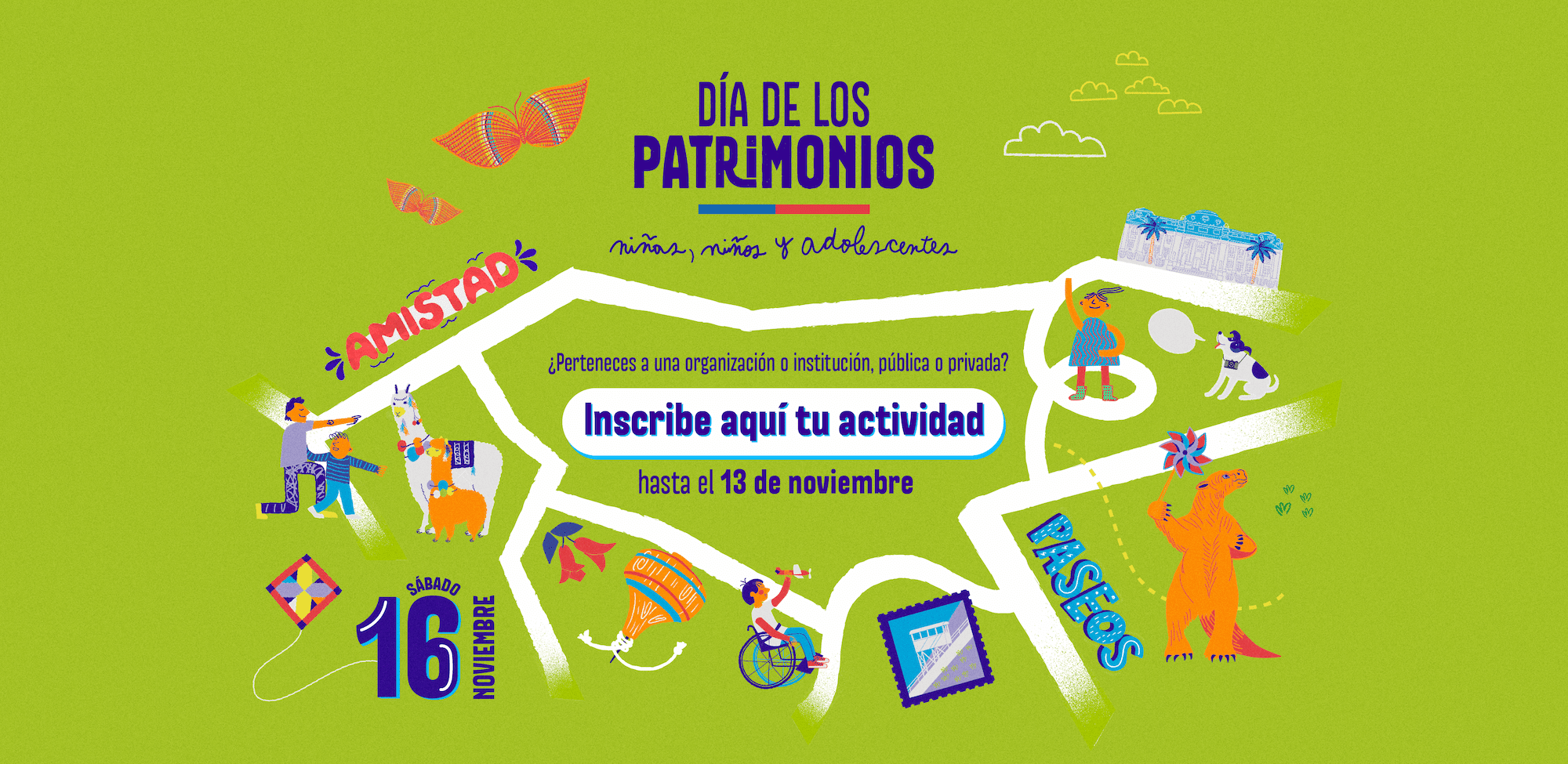 Día de los Patrimonios de Niñas, Niños y Adolescentes, Sábado 16 de noviembre de 2024