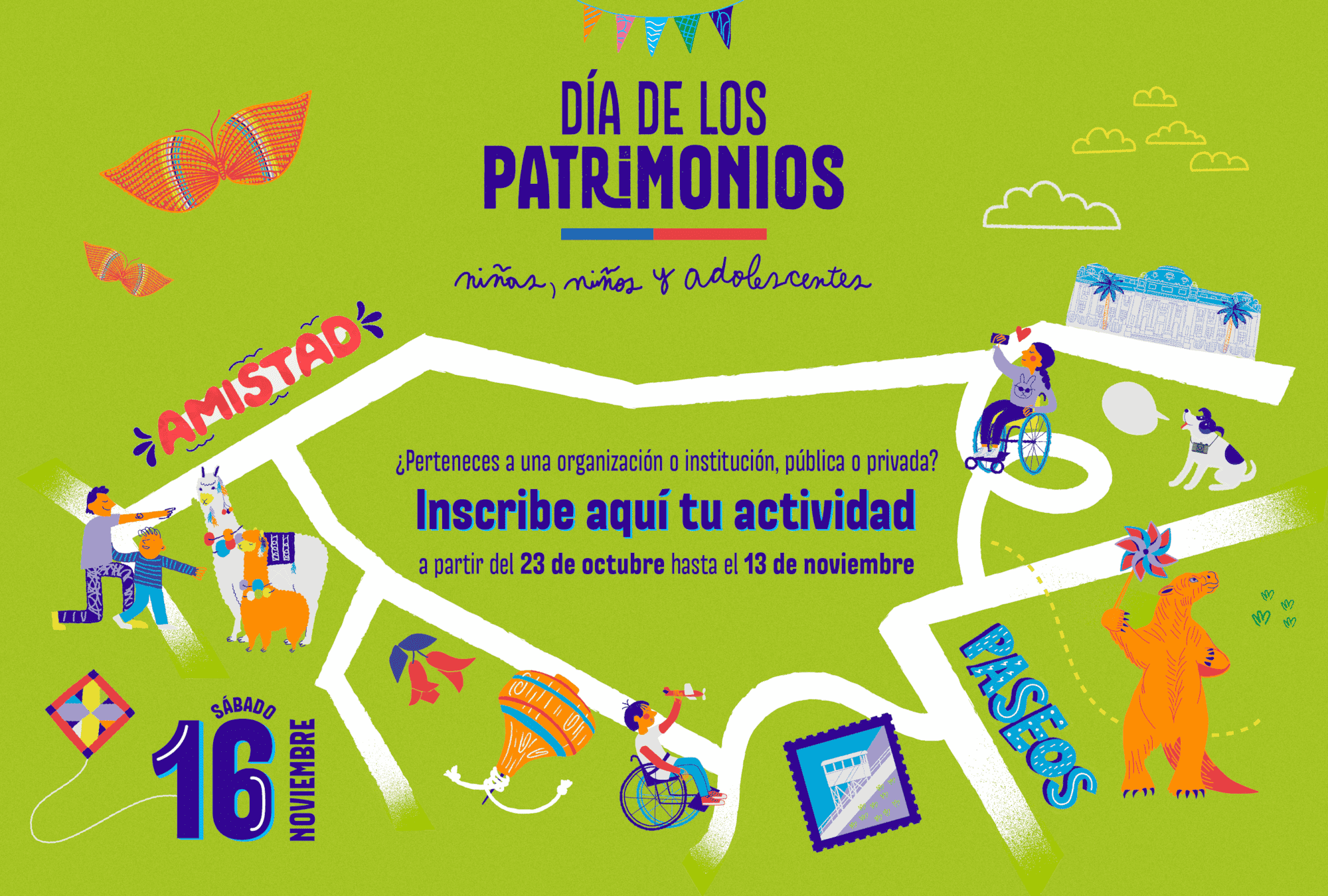 Día de los Patrimonios de Niñas, Niños y Adolescentes, Sábado 16 de noviembre de 2024