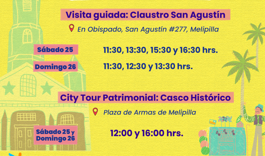 Cartelera de actividades fin de semana de los patrimonios 