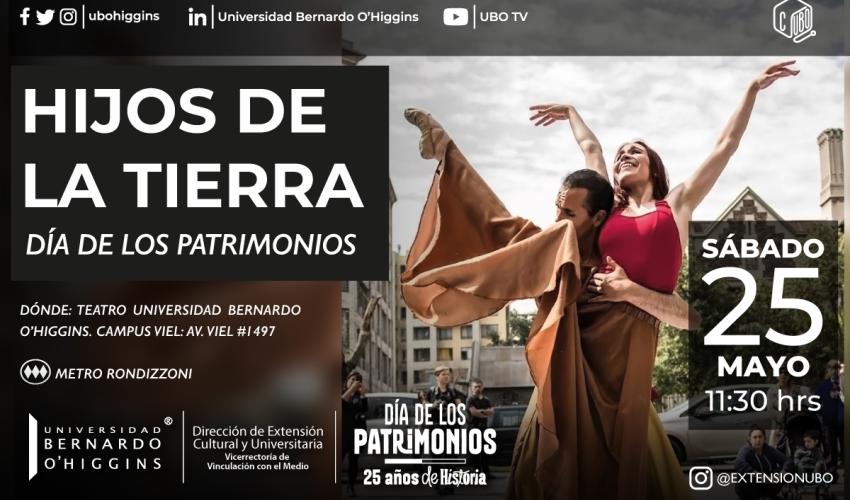 "Únete a la celebración cultural con 'Hijos de la Tierra', un espectáculo de danza que conmemora la diversidad y el legado de Chile. ¡No te pierdas esta experiencia única el 25 de mayo en el Teatro UBO!"