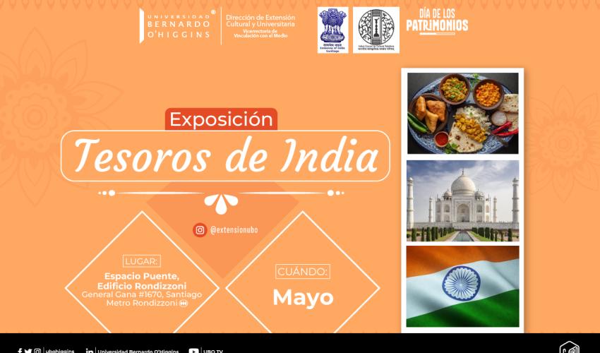 "Descubre la diversidad cultural y gastronómica de la India en la Exposición "Tesoros de India" en el Día de los Patrimonios. ¡Te esperamos!"