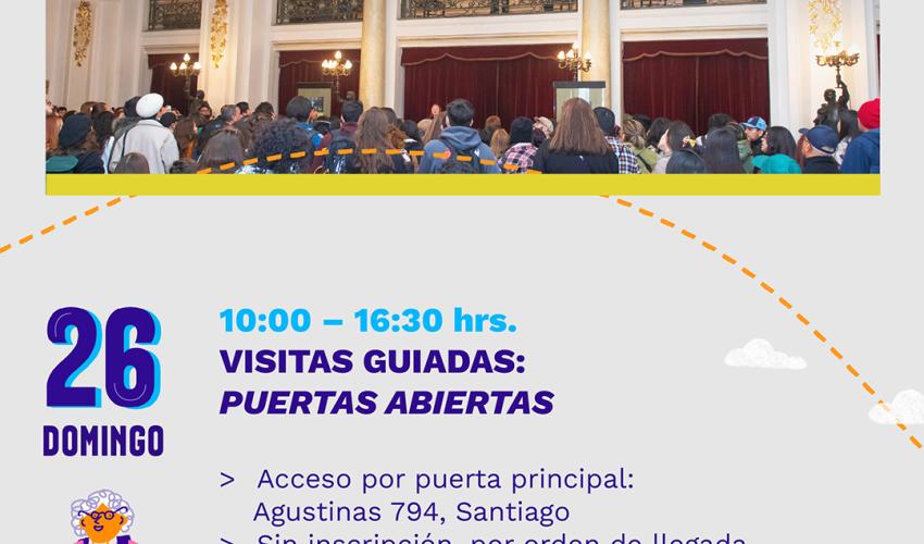 > Actividad presencial de 10:00 a 16:30 horas > Acceso por puerta principal: Agustinas 794, Santiago > Sin inscripción, por orden de llegada