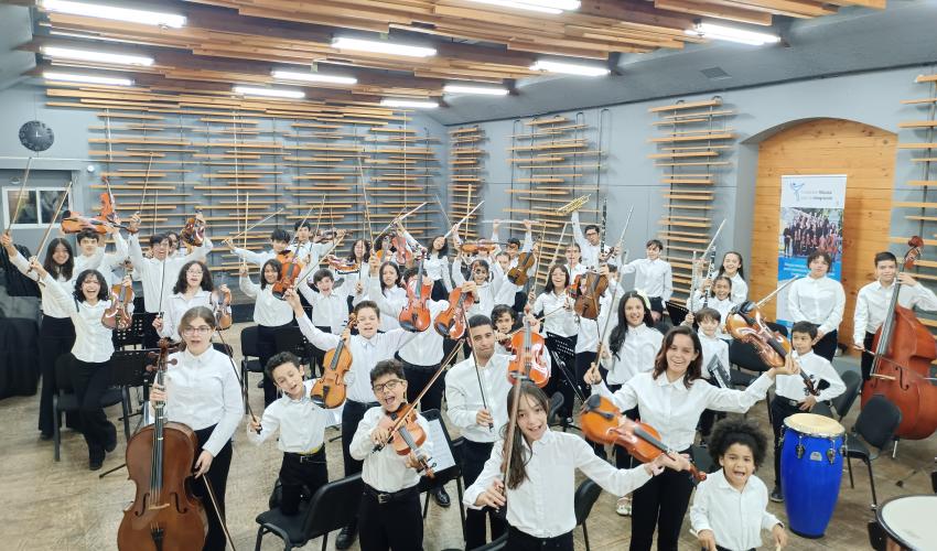 Conoce la Sala Fernando Rosas con ensayos abiertos de las Orquestas Infantiles y Juveniles de Fundación Música para la Integración