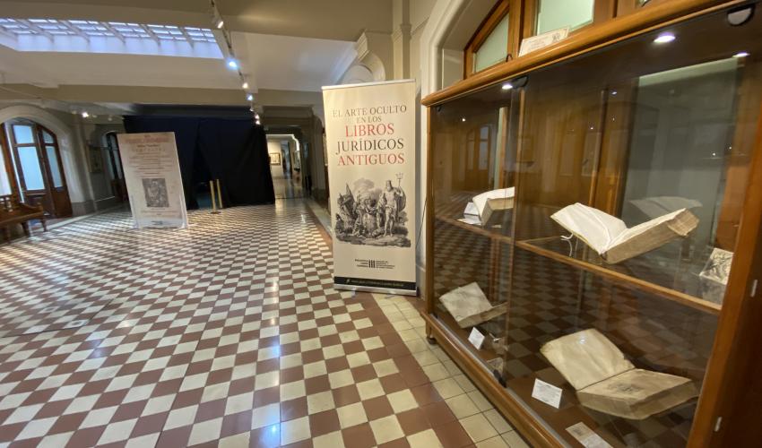 Esta muestra, creada por la Dirección de Bibliotecas y Centro Documental e instalada en el Zócalo del Palacio de Tribunales,  resalta mediante una experiencia visual, impresa y digital los grabados ornamentales y viñetas de los libros que forman parte del “Tesoro Bibliográfico de la Biblioteca de la Corte Suprema”, colección conformada por los primeros libros, que ya en 1823 poseía la Biblioteca de esta Corte