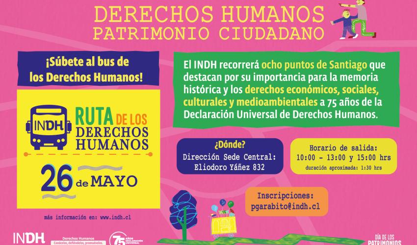 Te invitamos a realizar este recorrido en bus para conocer mas sobre la importancia de la memoria, y de los derechos económicos sociales, culturales y medioambientales- 