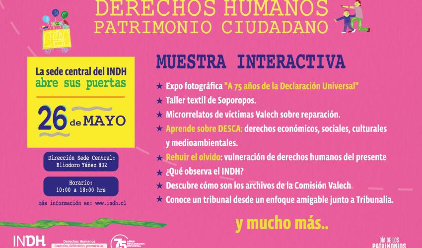 Te invitamos a conocer la labor del INDH desde diversos ambitos, con una muestra interactiva. 